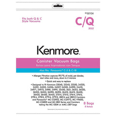 Kenmore C/Q Canister Vacuum Bags, 20-50104