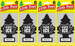 Little Trees Black Ice Air Freshener, (Pack of 24)